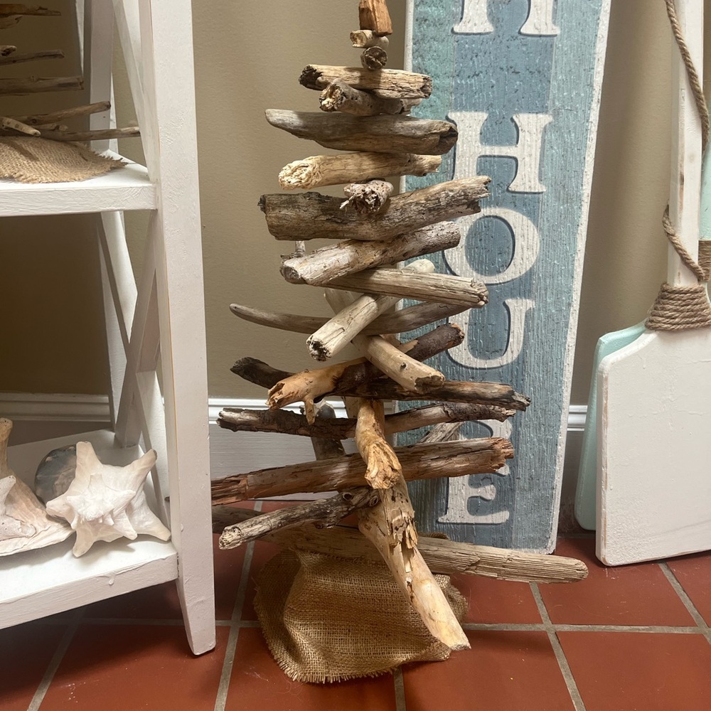 Maine driftwood tree